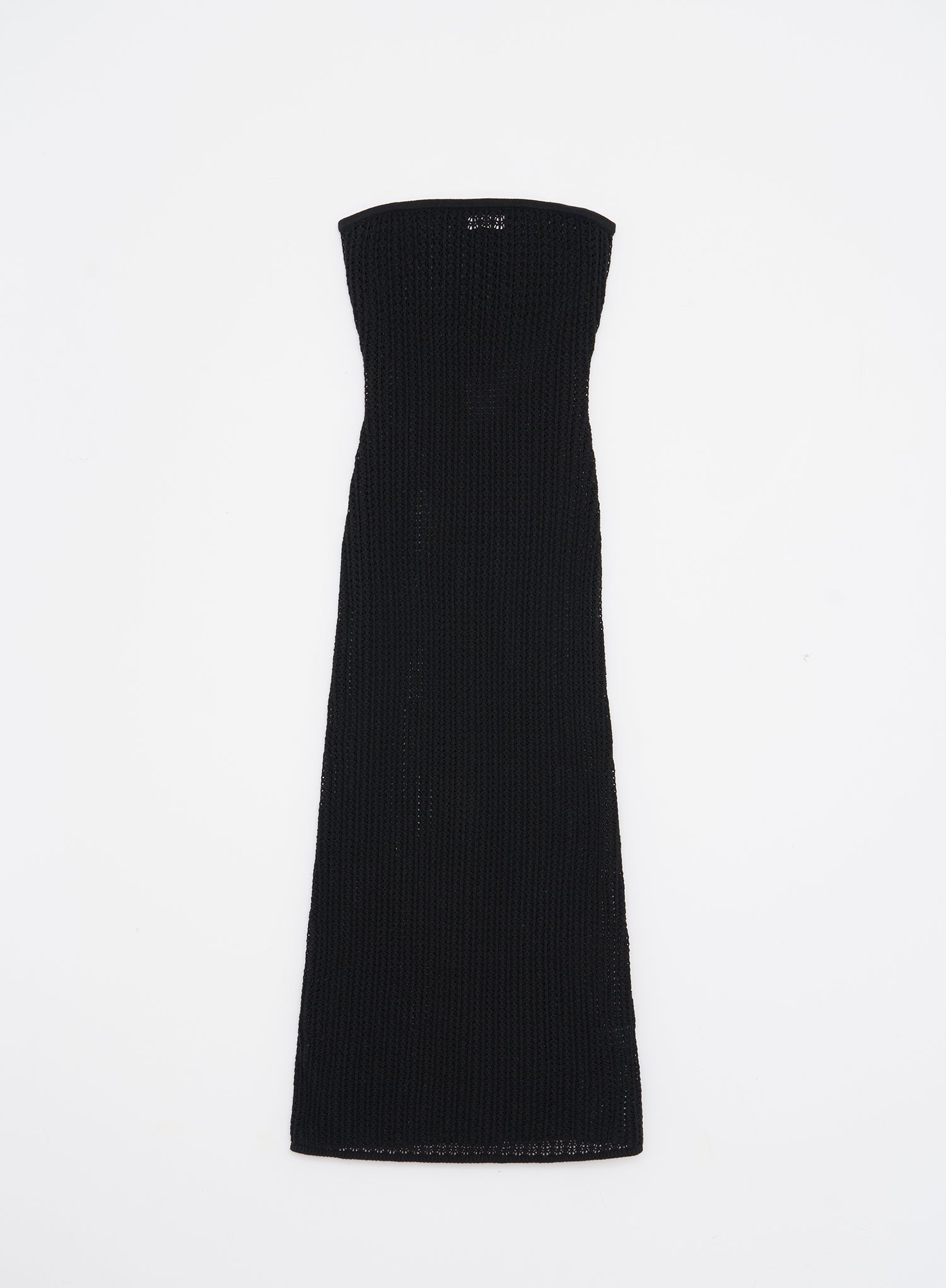 Black Knitted Bandeau Maxi Beach Dress